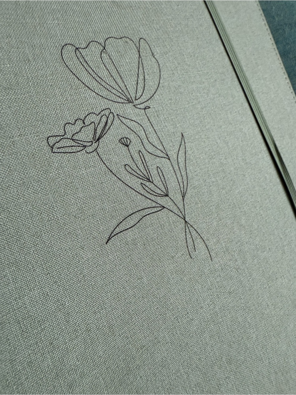 Floral Clipboard Portfolio in Light Sage - binder like new/new - Picture 4 of 4